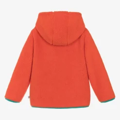 Frugi Tops*Boys Orange Fleece Zip-Up Top