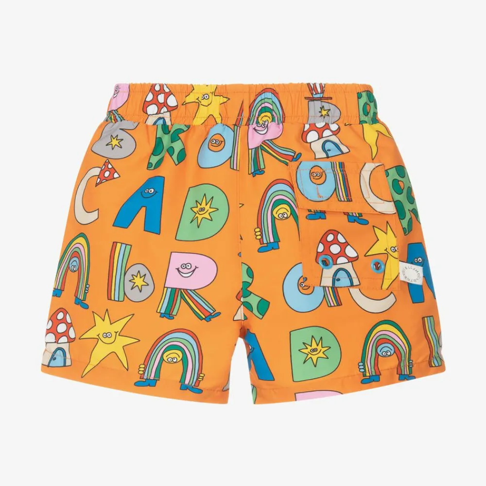 Stella McCartney Kids Swimwear*Boys Orange Magic Swim Shorts