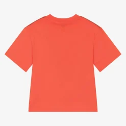Timberland Tops*Boys Orange Organic Cotton T-Shirt