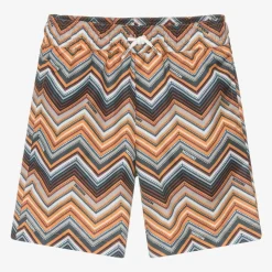 Missoni Swimwear*Boys Orange Zigzag Swim Shorts