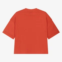 EA7 Emporio Armani Tops*Boys Red Cotton EA7 Logo T-Shirt