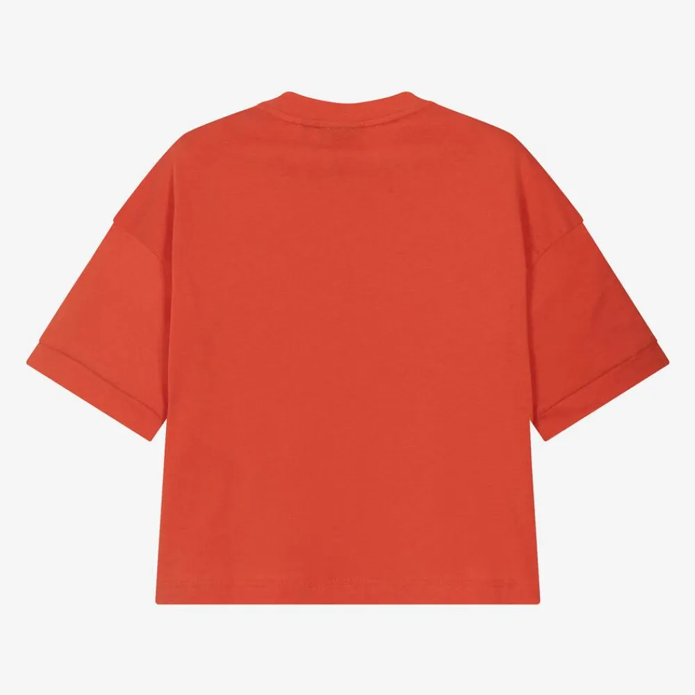 EA7 Emporio Armani Tops*Boys Red Cotton EA7 Logo T-Shirt