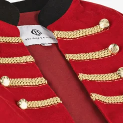 Beatrice amp; George Suits*Boys Red Cotton Military 3 Piece Suit