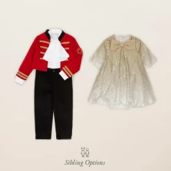 Beatrice amp; George Suits*Boys Red Cotton Military 3 Piece Suit