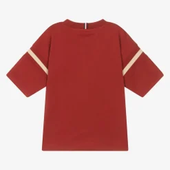 Tommy Hilfiger Tops*Boys Red Cotton Varsity Logo T-Shirt
