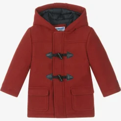 Mayoral Coats & Jackets*Boys Red Hooded Duffle Coat