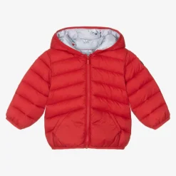 Mayoral Coats & Jackets*Boys Red Hooded Puffer Jacket