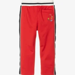 KENZO KIDS Trousers*Boys Red Jersey Snake Joggers