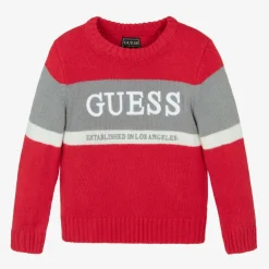 Guess Tops*Boys Red Knitted Jumper