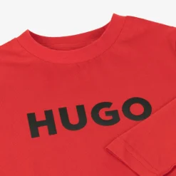 HUGO Tops*Boys Red Organic Cotton Top