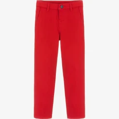 Mayoral Trousers*Boys Red Slim Fit Chino Trousers