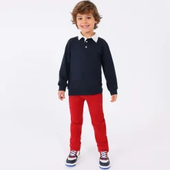 Mayoral Trousers*Boys Red Slim Fit Chino Trousers