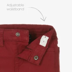 Mayoral Trousers*Boys Red Slim Fit Cotton Trousers