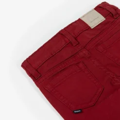 Mayoral Trousers*Boys Red Slim Fit Cotton Trousers