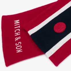 Mitch amp; Son Scarves*Boys Red Striped Reversible Scarf (119cm)
