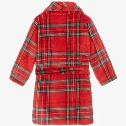 Story Loris Towels & Robes*Boys Red Tartan Dressing Gown