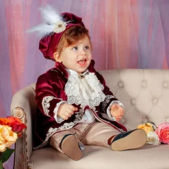 Andreeatex Suits*Boys Red Velvet & Satin Suit