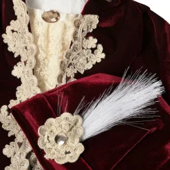 Andreeatex Suits*Boys Red Velvet & Satin Suit