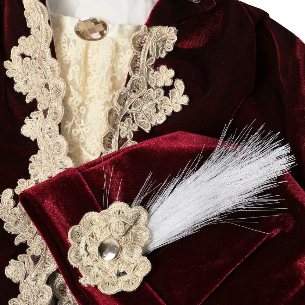 Andreeatex Suits*Boys Red Velvet & Satin Suit