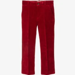 Gucci Trousers*Boys Red Velvet Trousers