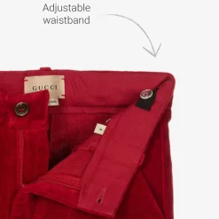 Gucci Trousers*Boys Red Velvet Trousers