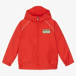 Gucci Coats & Jackets*Boys Red Web Windbreaker Jacket
