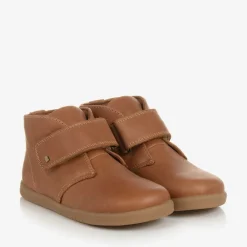 Bobux Boots*Boys Tan Brown Leather Velcro Boots