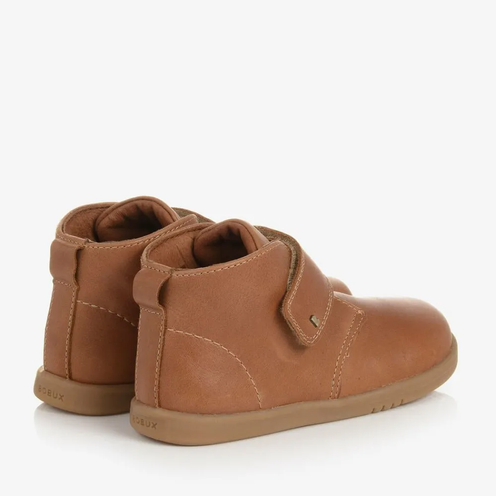 Bobux Boots*Boys Tan Brown Leather Velcro Boots