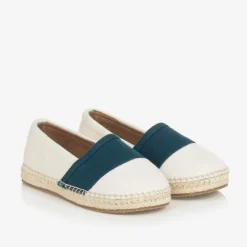 Age of Innocence Espadrilles|Espadrilles*Boys White & Blue Canvas Espadrilles