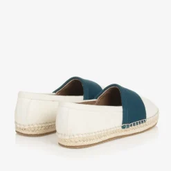 Age of Innocence Espadrilles|Espadrilles*Boys White & Blue Canvas Espadrilles