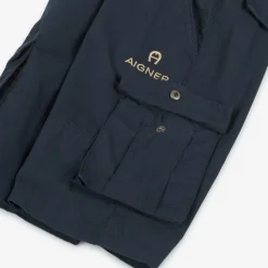 AIGNER Outfit Sets*Boys White & Blue Cotton Shorts Set