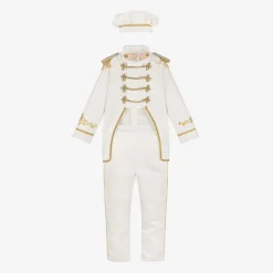 Andreeatex Suits|Suits*Boys White & Gold Military Suit