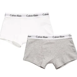 Calvin Klein Underwear*Boys White & Grey Cotton Boxer Briefs (Pack of 2)