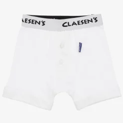 Claesens Underwear*Boys White Cotton Boxer Shorts (2 Pack)