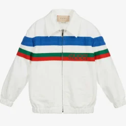 Gucci Coats & Jackets*Boys White Cotton Logo Jacket
