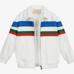 Gucci Coats & Jackets*Boys White Cotton Logo Jacket