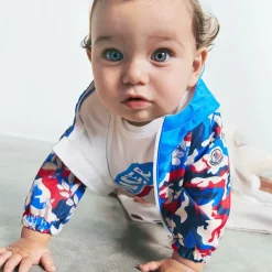 Moncler Enfant Tops*Boys White Cotton Logo T-Shirt