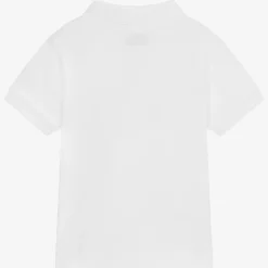 Mayoral Tops*Boys White Cotton Piqué Polo Shirt
