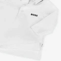 BOSS Tops*Boys White Cotton Polo Shirt