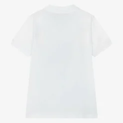 AIGNER Tops*Boys White Cotton Polo Shirt