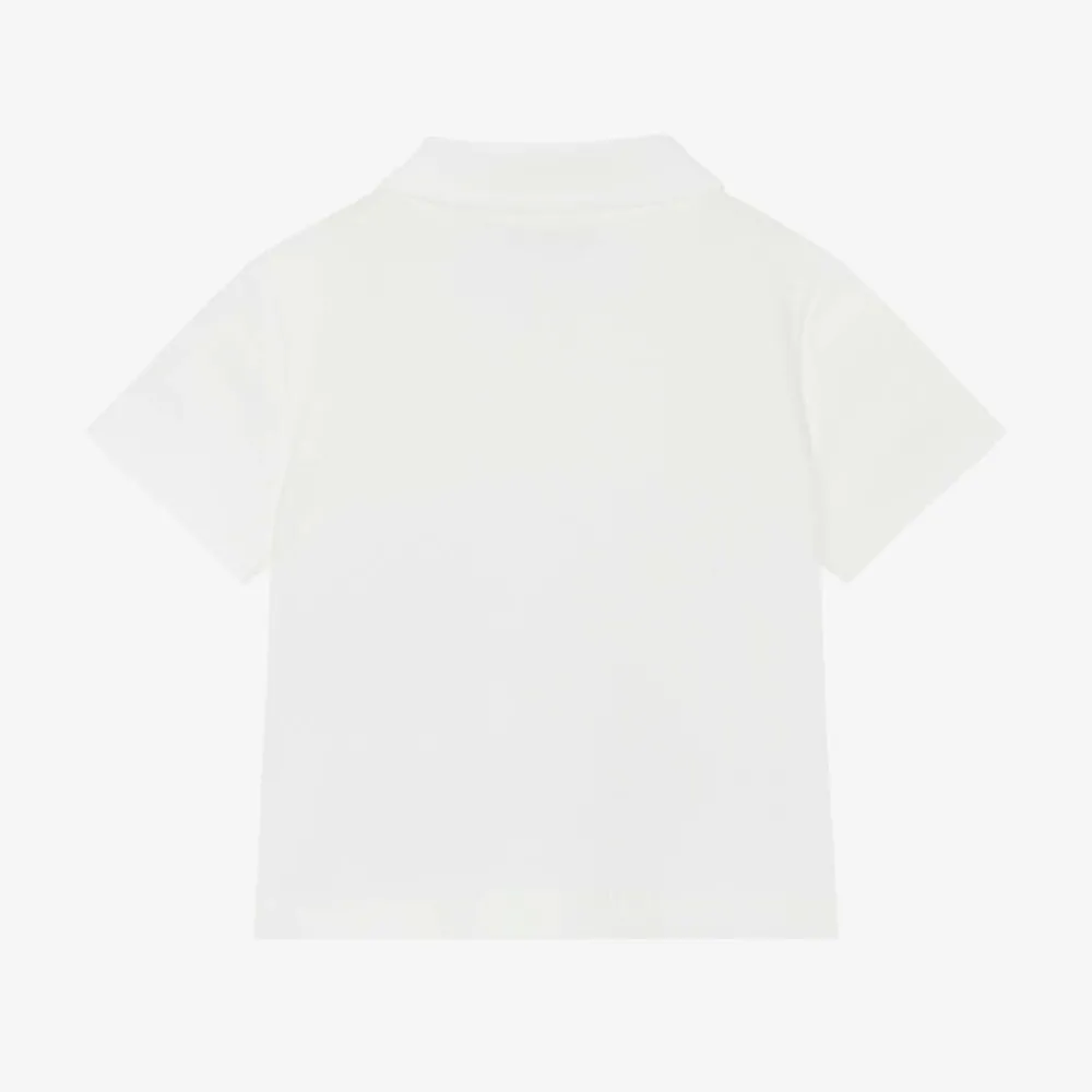 Emporio Armani Tops*Boys White Cotton Polo Shirt
