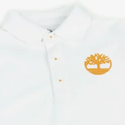 Timberland Tops*Boys White Cotton Polo Shirt