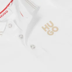 HUGO Tops*Boys White Cotton Polo Shirt