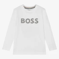 BOSS Tops*Boys White Cotton Top
