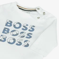BOSS Tops*Boys White Cotton Top