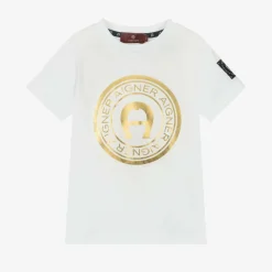 AIGNER Tops*Boys White Cotton T-Shirt