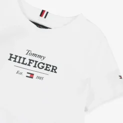 Tommy Hilfiger Tops*Boys White Cotton T-Shirt