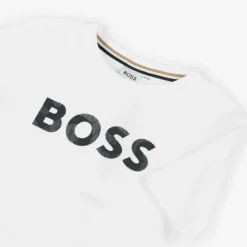 BOSS Tops*Boys White Cotton T-Shirt