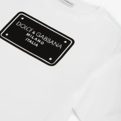 Dolce amp; Gabbana Tops*Boys White Cotton T-Shirt