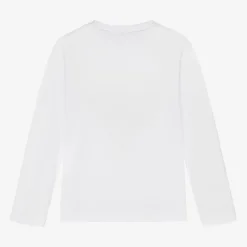 BOSS Tops*Boys White Double B Cotton Top